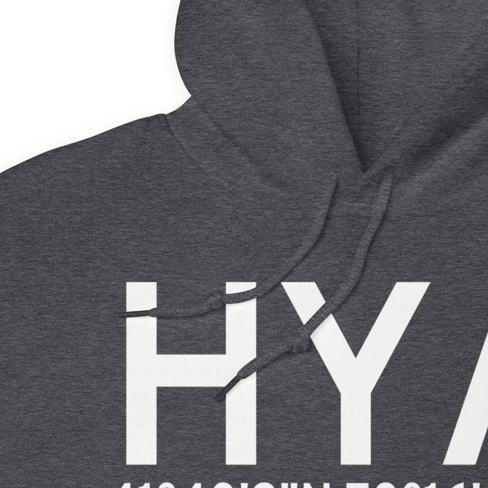 Hyannis (KHYA) Airport Hoodie Sweatshirt 