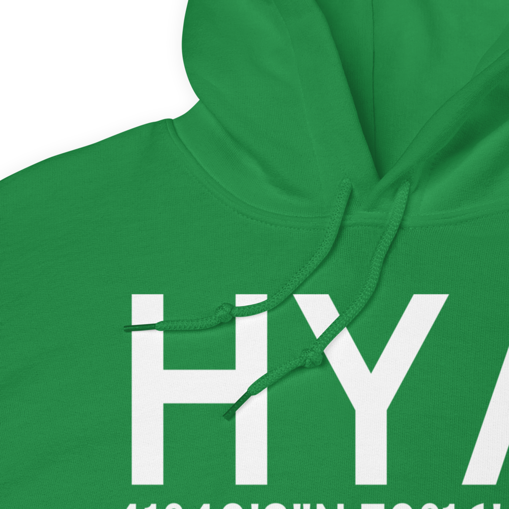 Hyannis (KHYA) Airport Hoodie Sweatshirt 