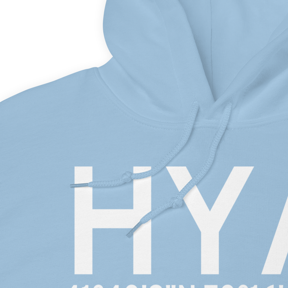 Hyannis (KHYA) Airport Hoodie Sweatshirt 