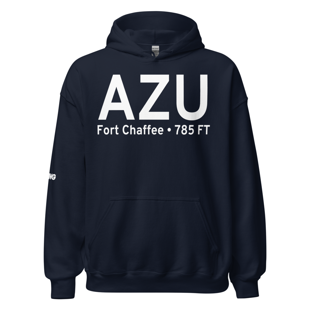 Fort Chaffee (AZU) Airport Hoodie Sweatshirt 