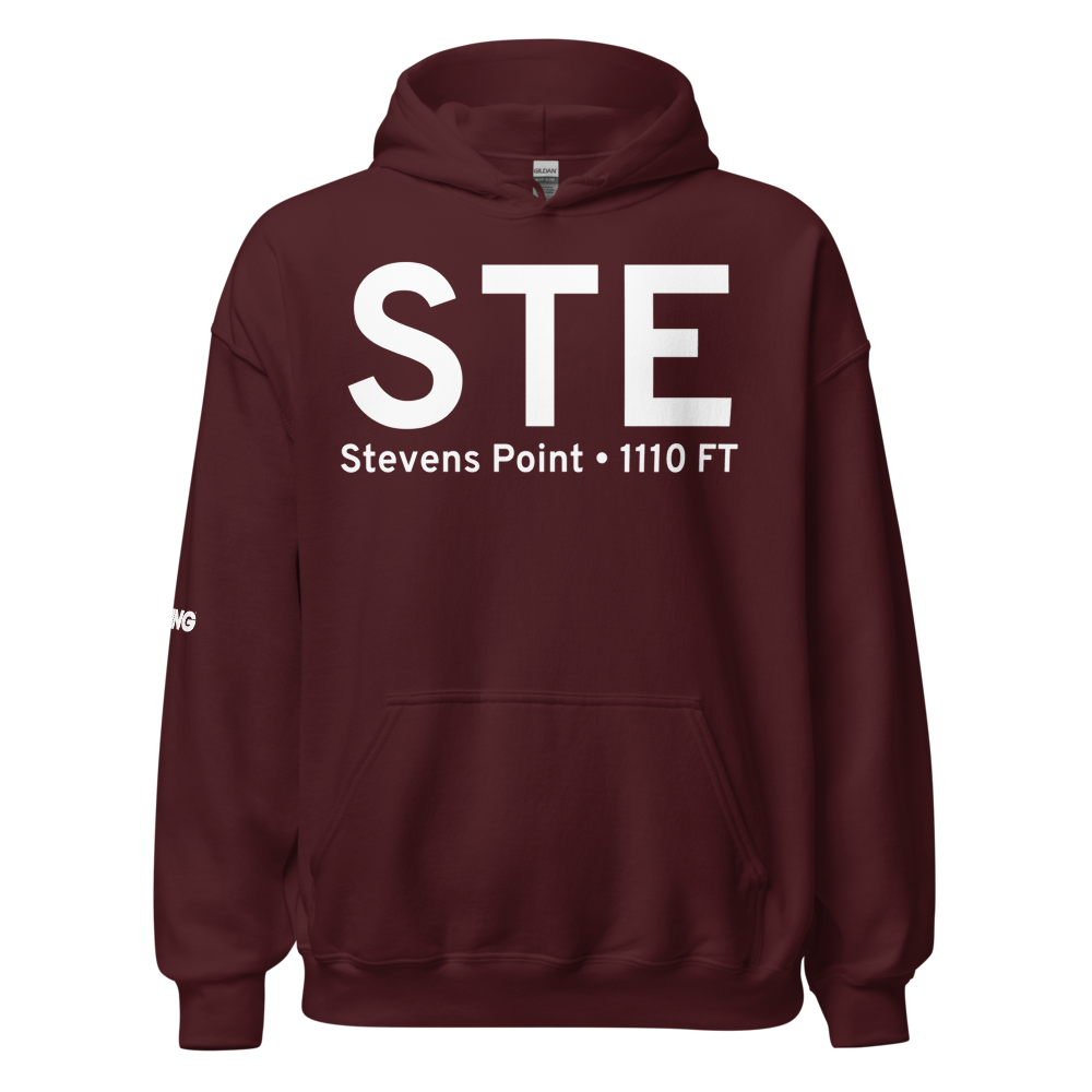 Stevens Point (KSTE) Airport Hoodie Sweatshirt 