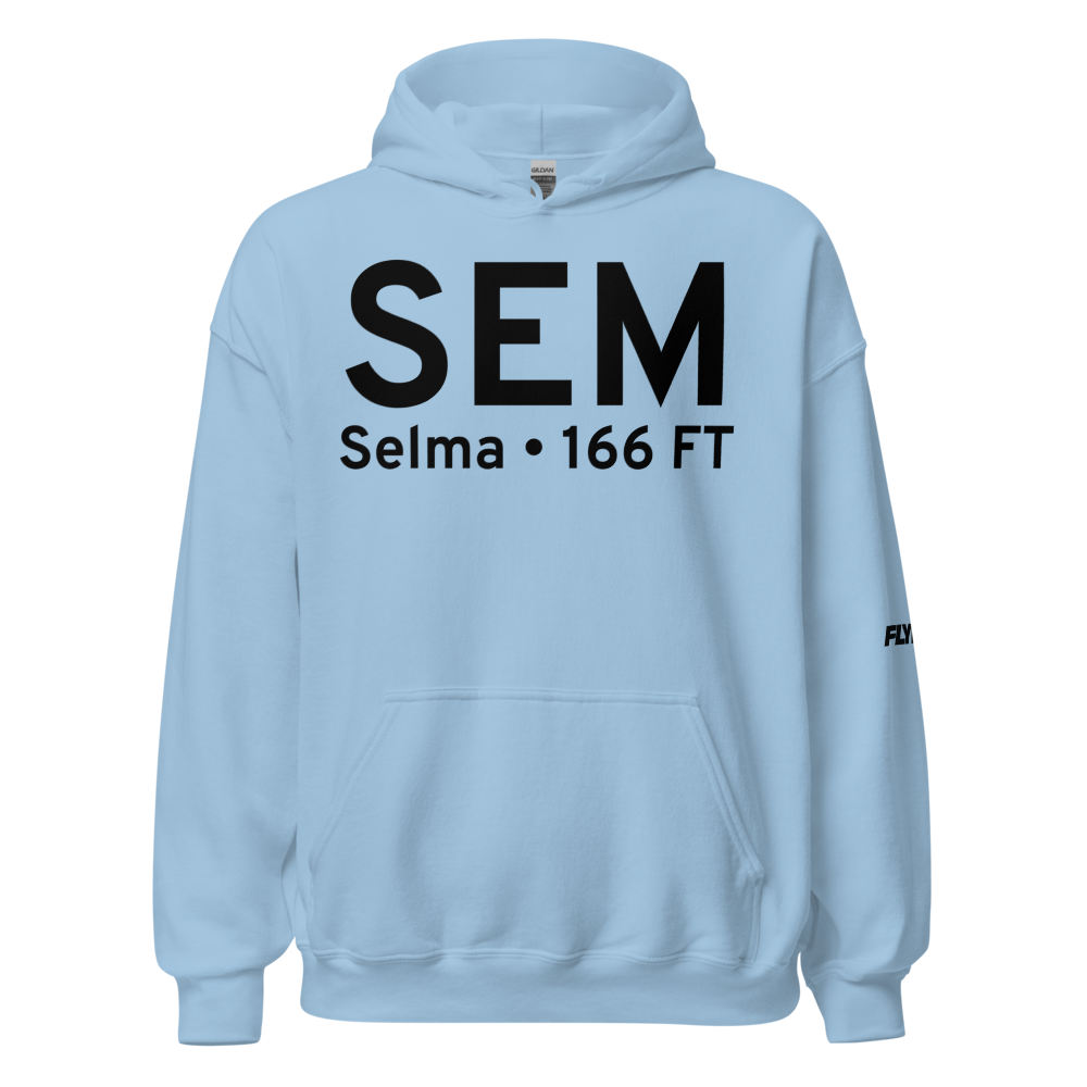 Selma (KSEM) Airport Hoodie Sweatshirt 