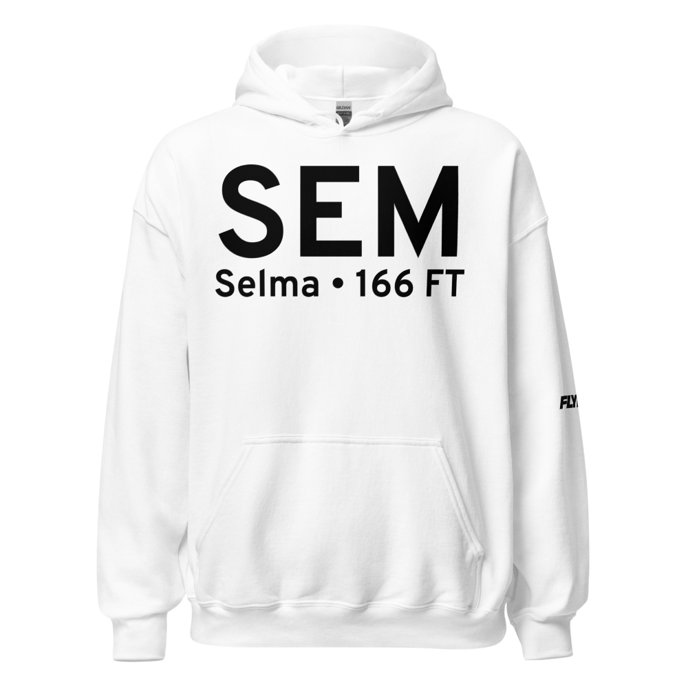 Selma (KSEM) Airport Hoodie Sweatshirt 