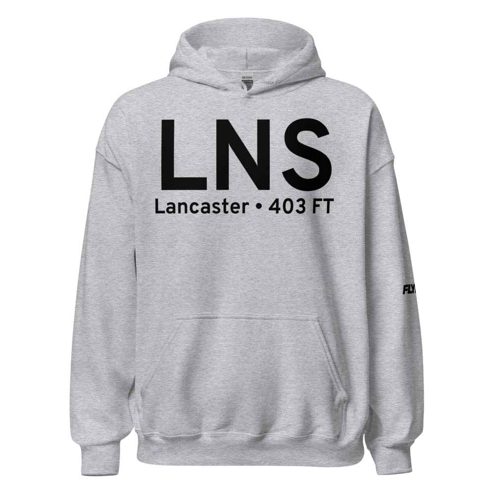 Lancaster (KLNS) Airport Hoodie Sweatshirt 