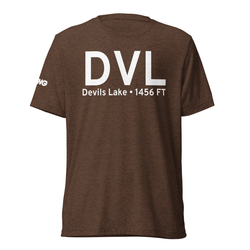 Devils Lake (KDVL) Airport Tri-blend T-Shirt 