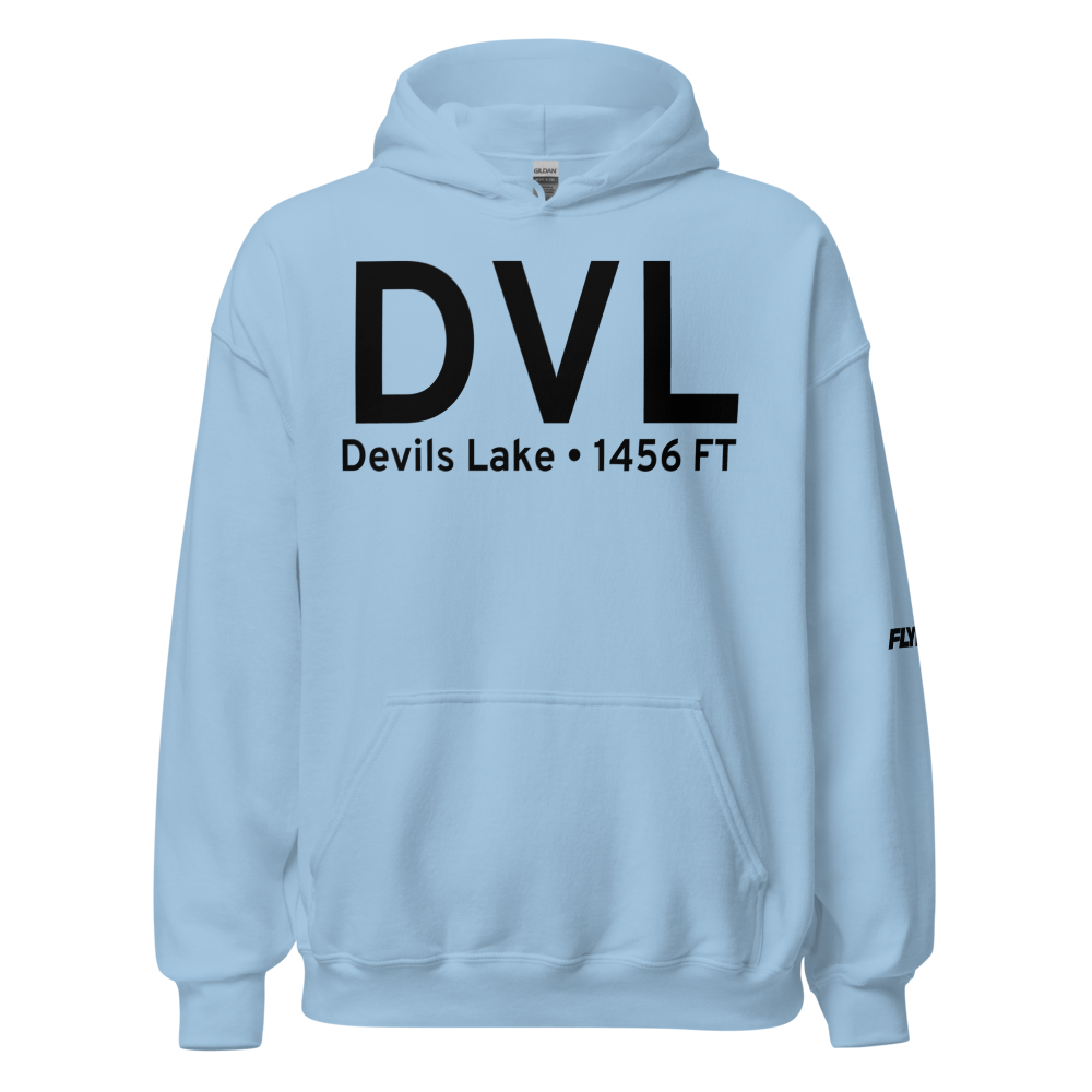 Devils Lake (KDVL) Airport Hoodie Sweatshirt 