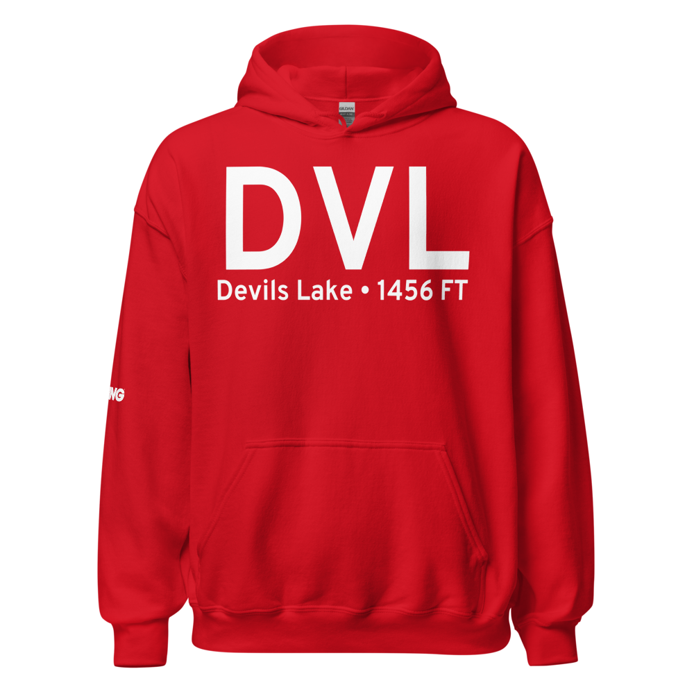 Devils Lake (KDVL) Airport Hoodie Sweatshirt 