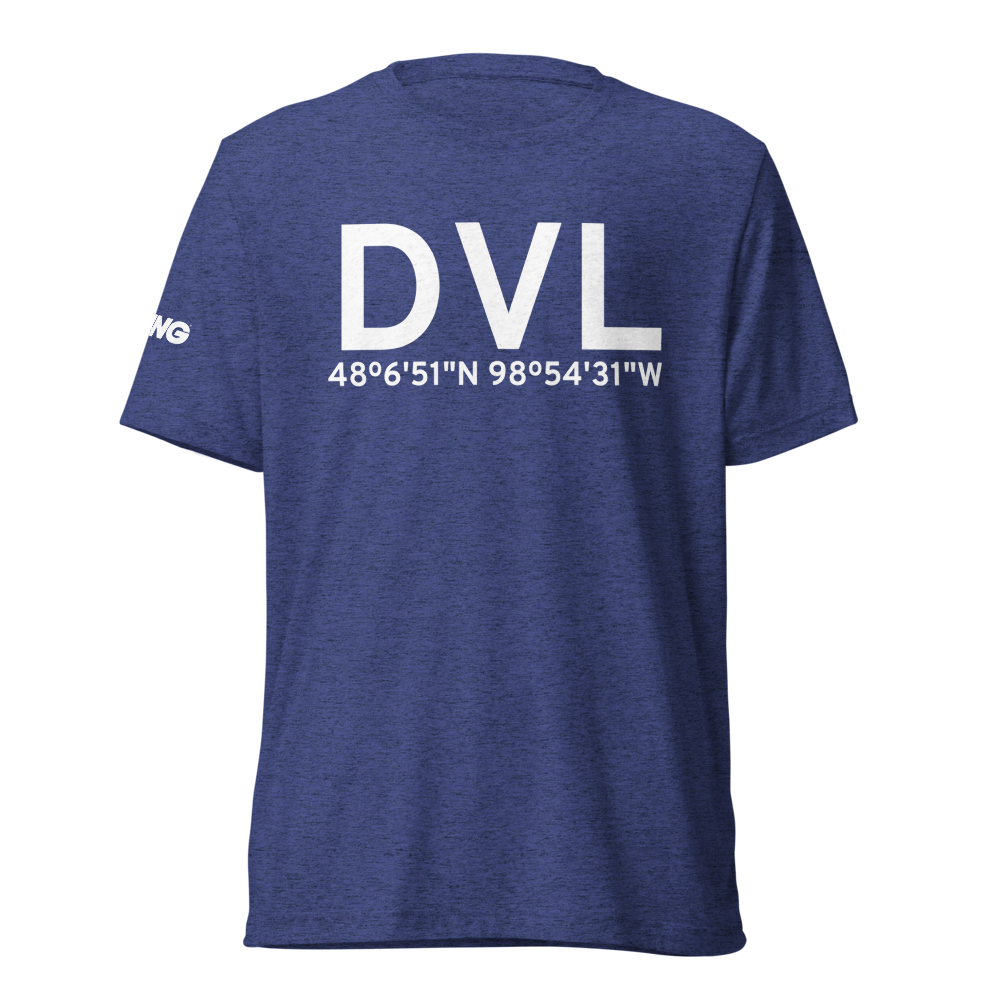 Devils Lake (KDVL) Airport Tri-blend T-Shirt 