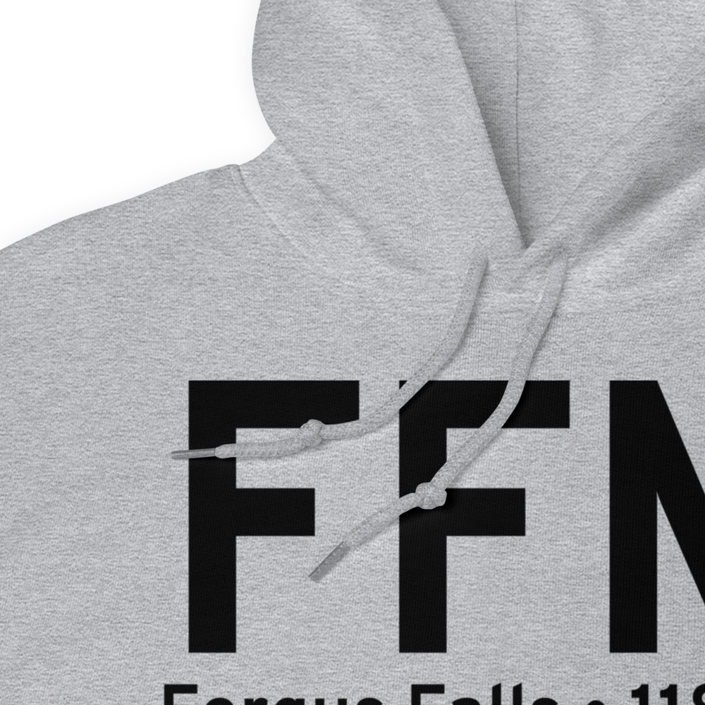 Fergus Falls (KFFM) Airport Hoodie Sweatshirt 