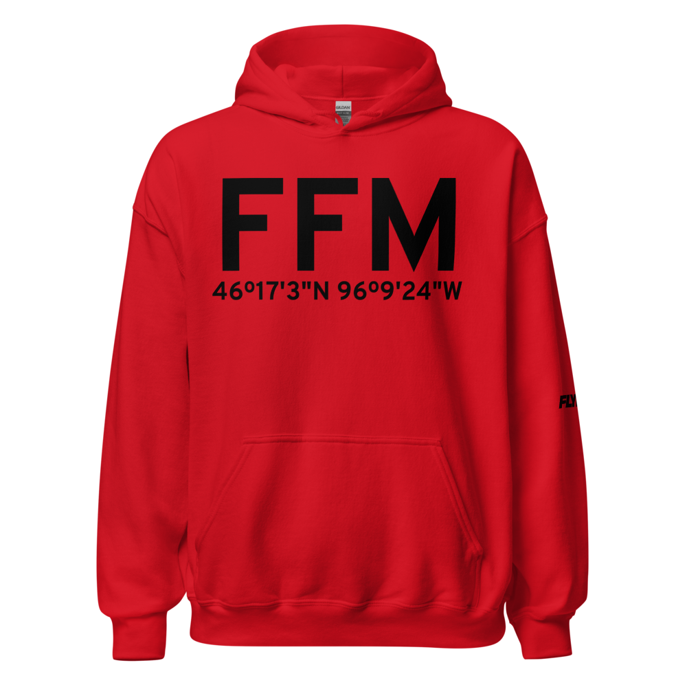 Fergus Falls (KFFM) Airport Hoodie Sweatshirt 