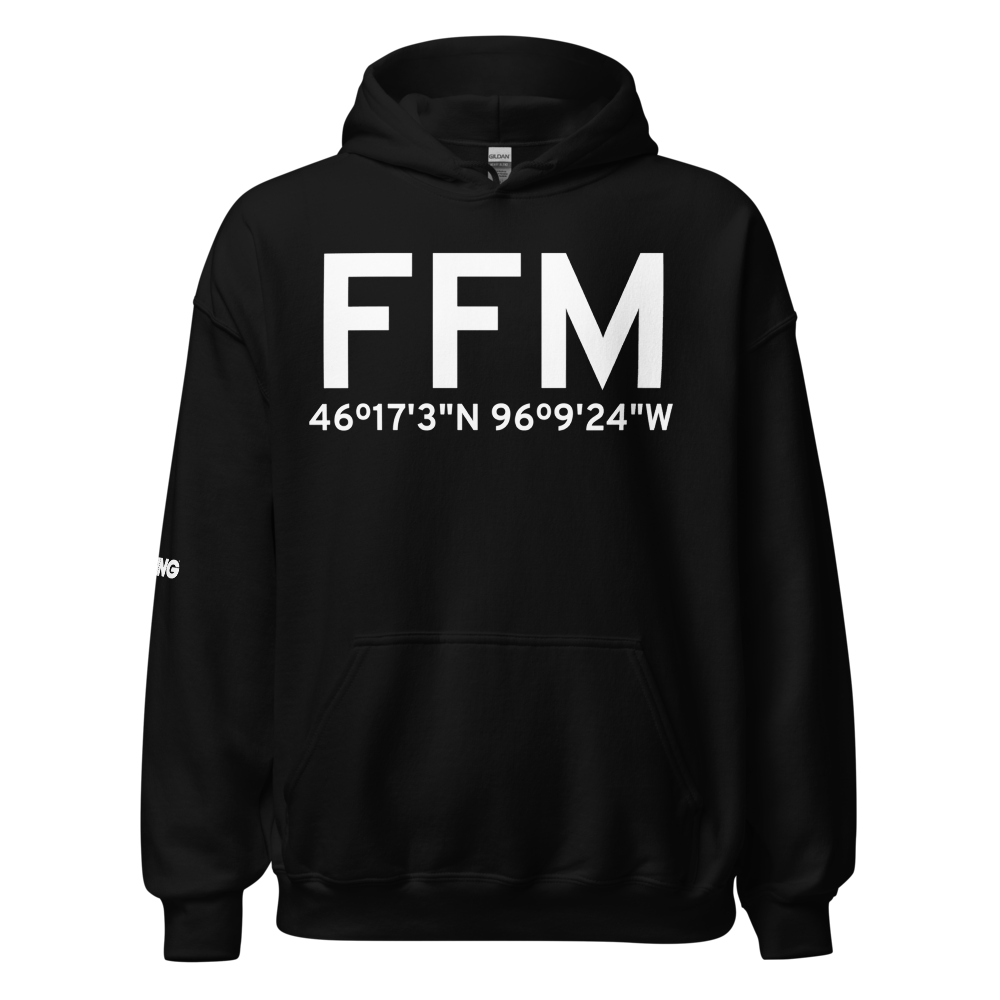 Fergus Falls (KFFM) Airport Hoodie Sweatshirt 