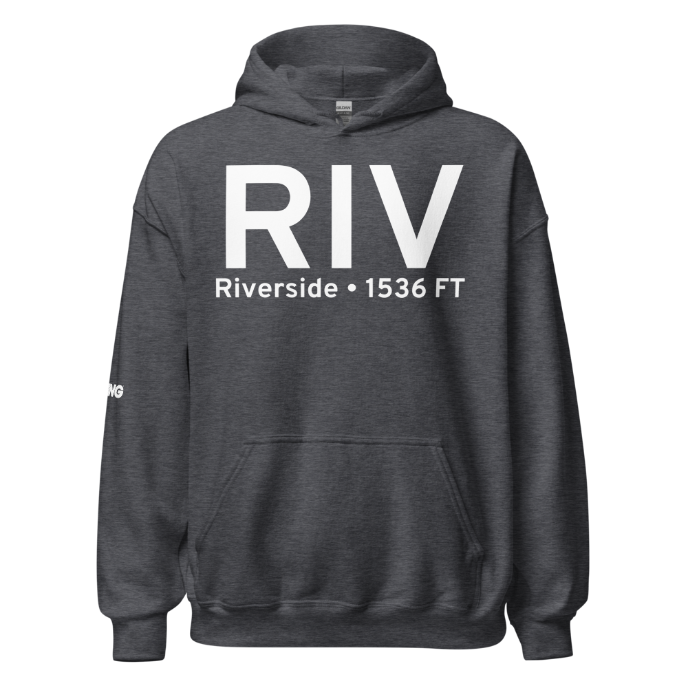 Riverside (KRIV) Airport Hoodie Sweatshirt 