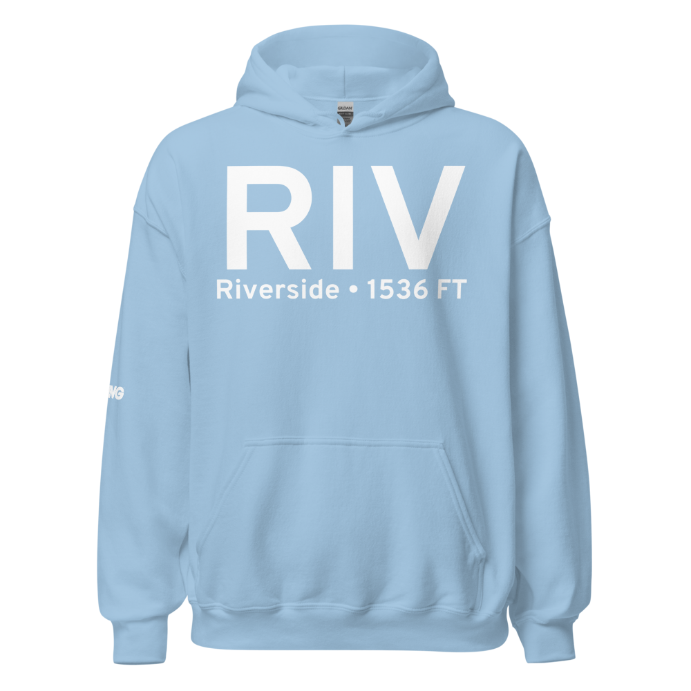 Riverside (KRIV) Airport Hoodie Sweatshirt 