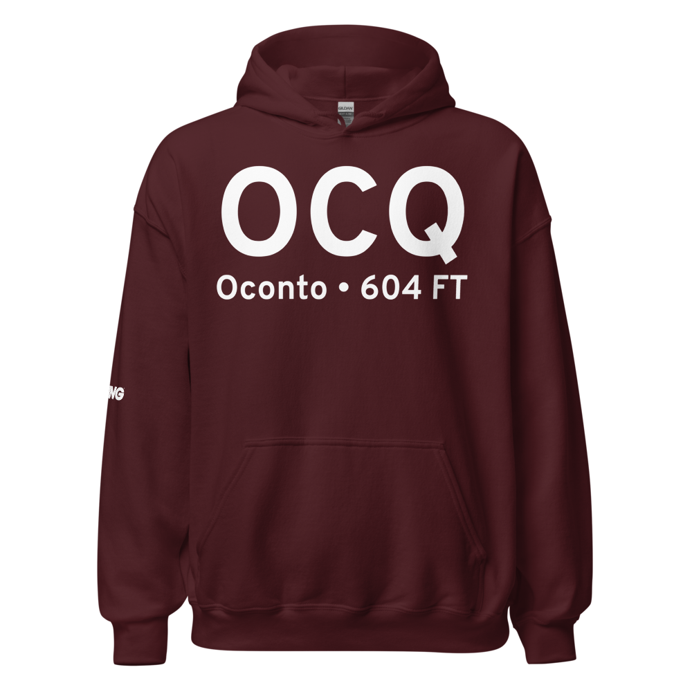 Oconto (KOCQ) Airport Hoodie Sweatshirt 