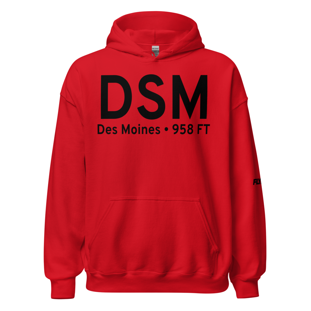 Des Moines (KDSM) Airport Hoodie Sweatshirt 