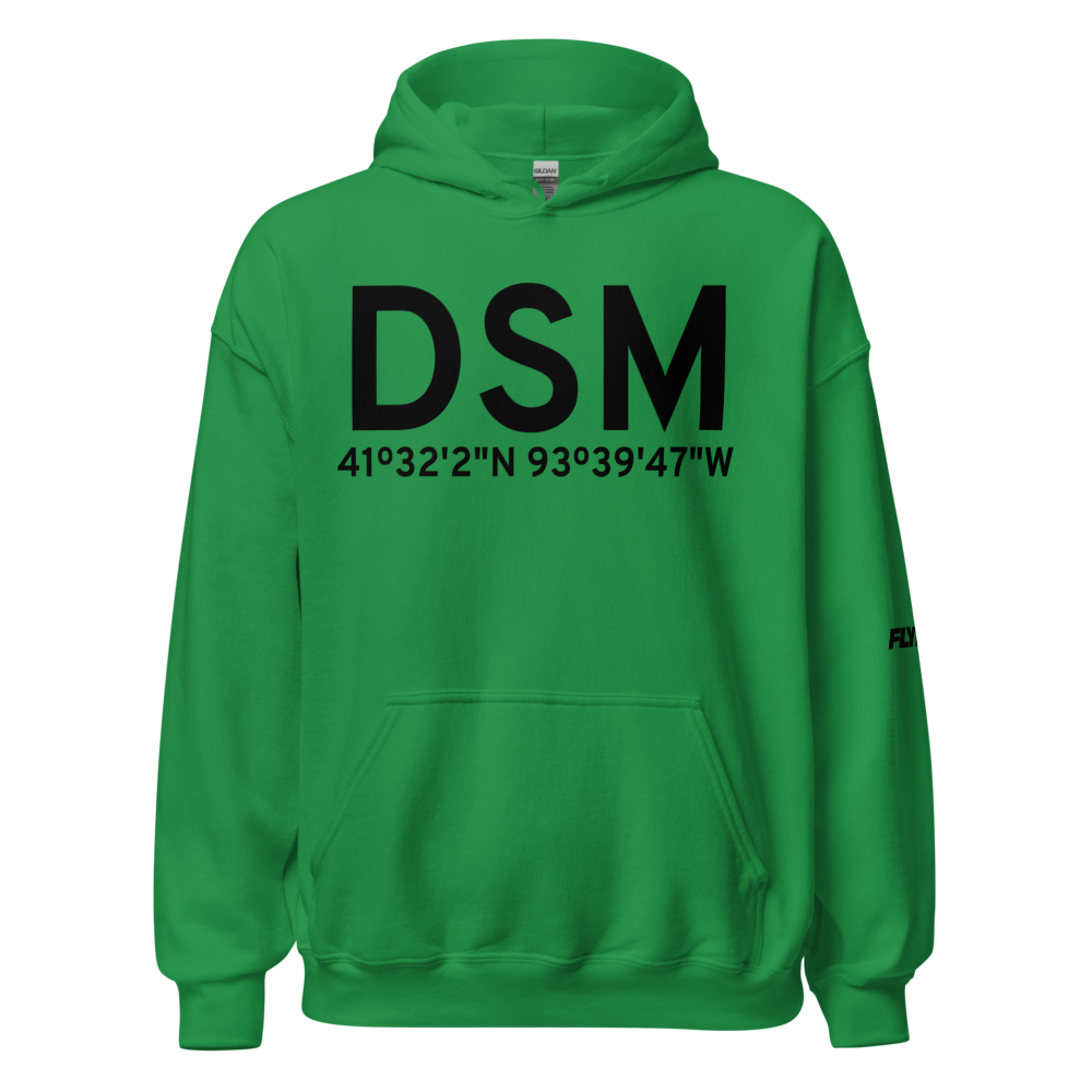 Des Moines (KDSM) Airport Hoodie Sweatshirt 