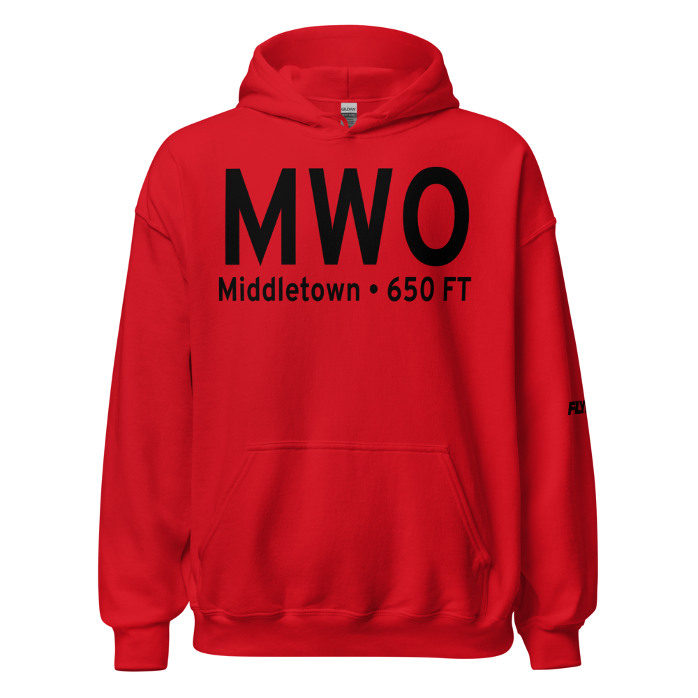 Middletown (KMWO) Airport Hoodie Sweatshirt 