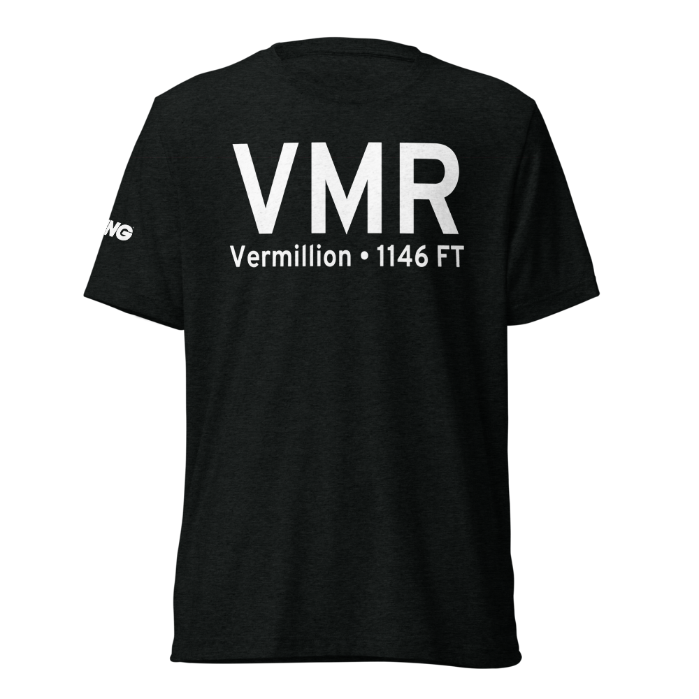 Vermillion (KVMR) Airport Tri-blend T-Shirt 