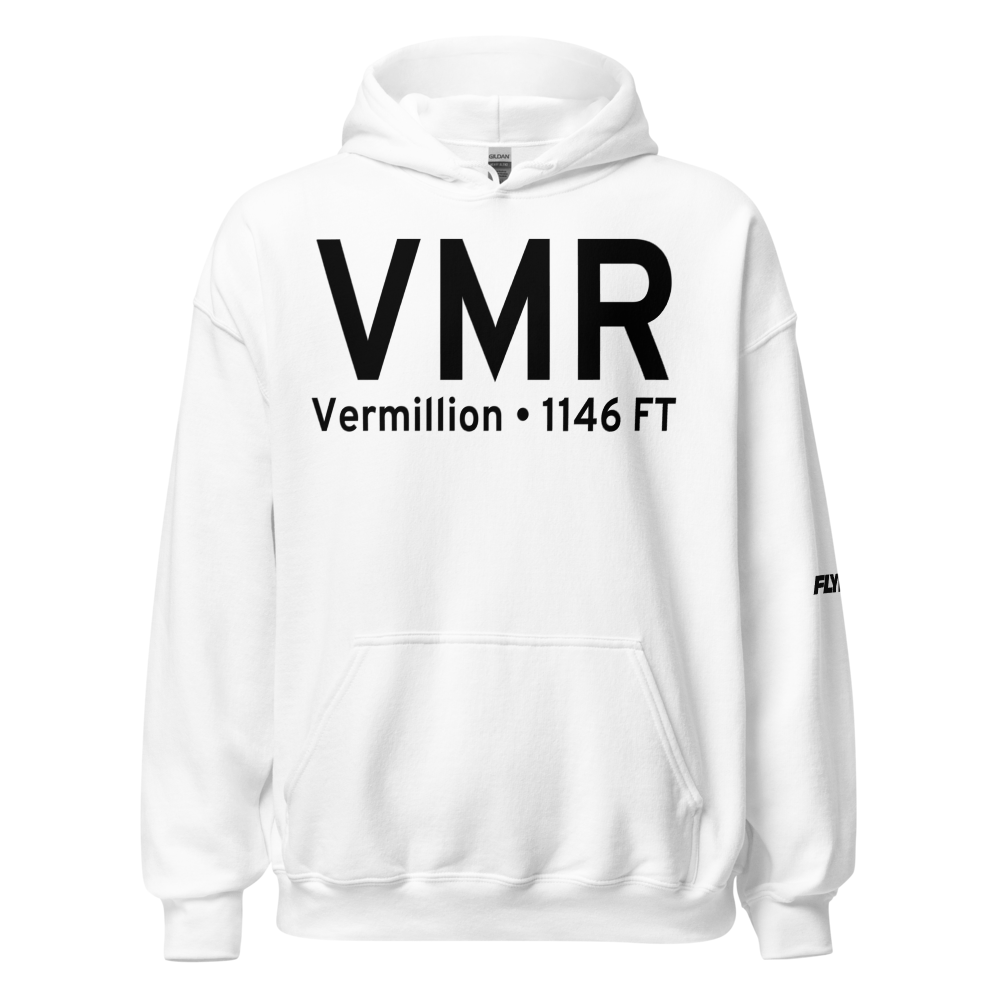 Vermillion (KVMR) Airport Hoodie Sweatshirt 