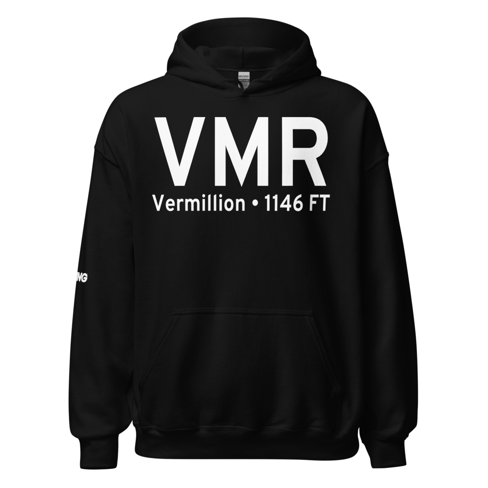 Vermillion (KVMR) Airport Hoodie Sweatshirt 