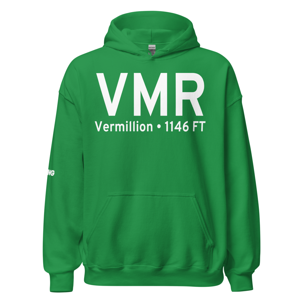 Vermillion (KVMR) Airport Hoodie Sweatshirt 