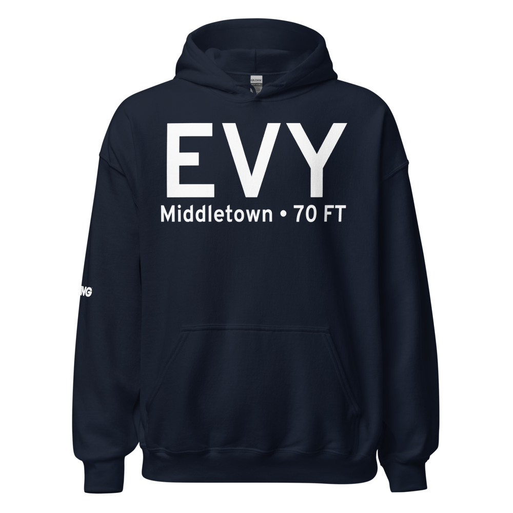 Middletown (KEVY) Airport Hoodie Sweatshirt 