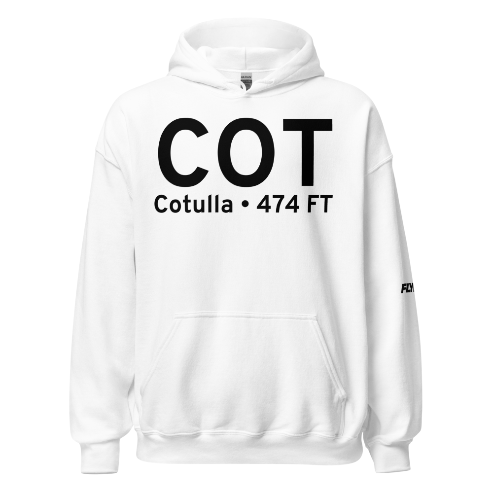 Cotulla (KCOT) Airport Hoodie Sweatshirt 