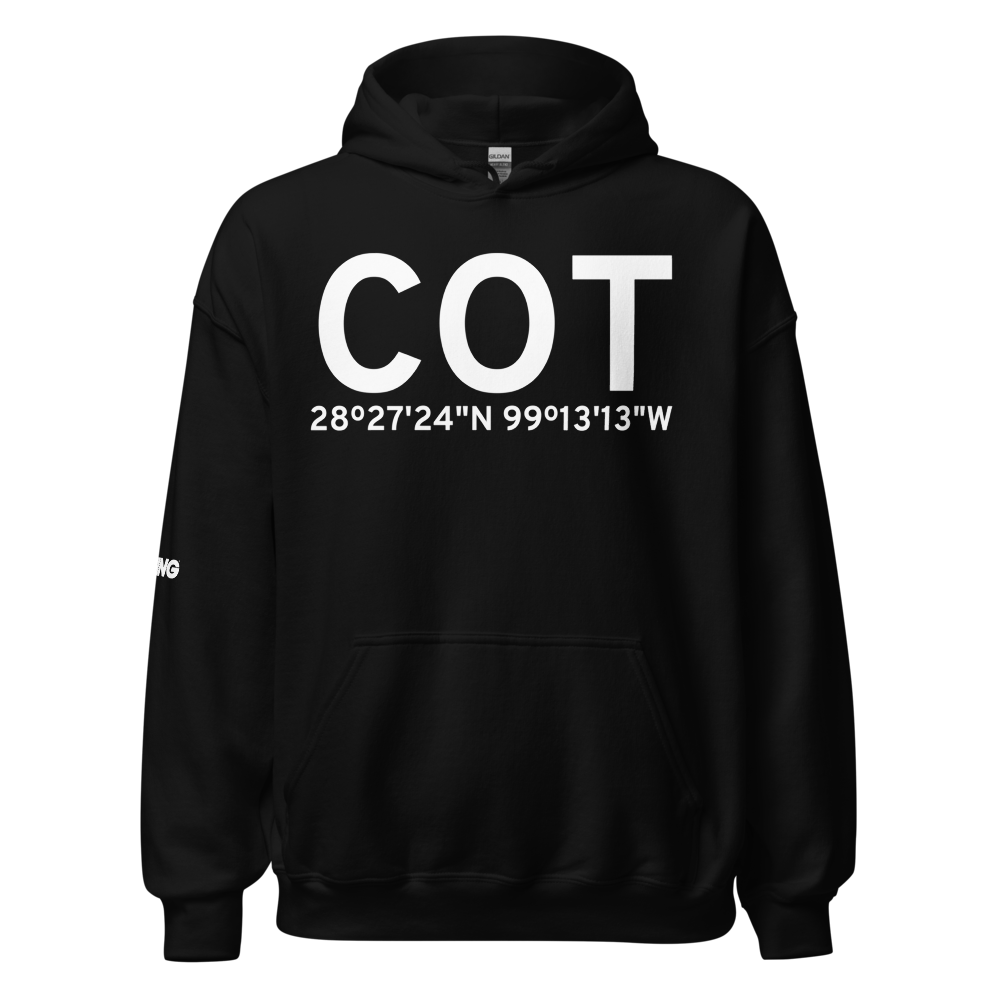 Cotulla (KCOT) Airport Hoodie Sweatshirt 