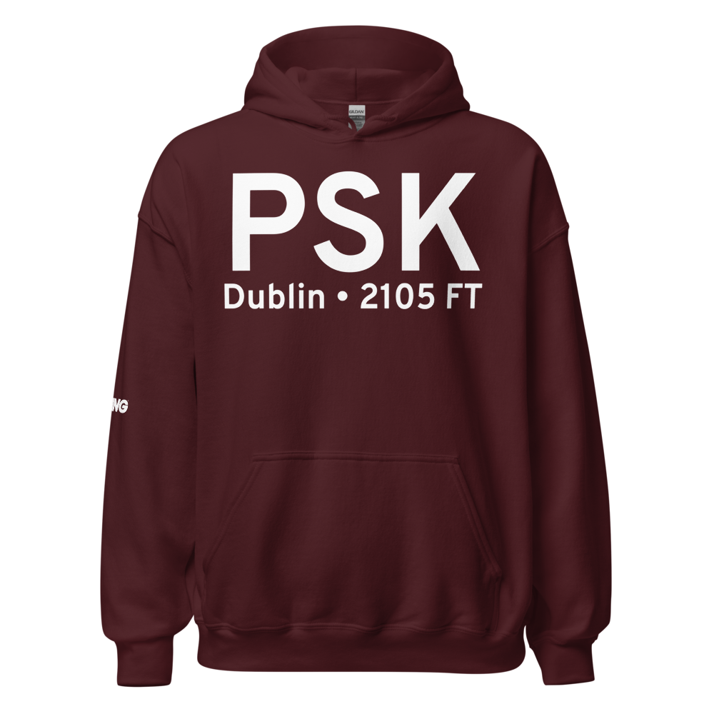 Dublin (KPSK) Airport Hoodie Sweatshirt 