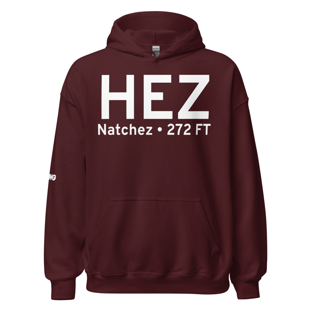 Natchez (KHEZ) Airport Hoodie Sweatshirt 