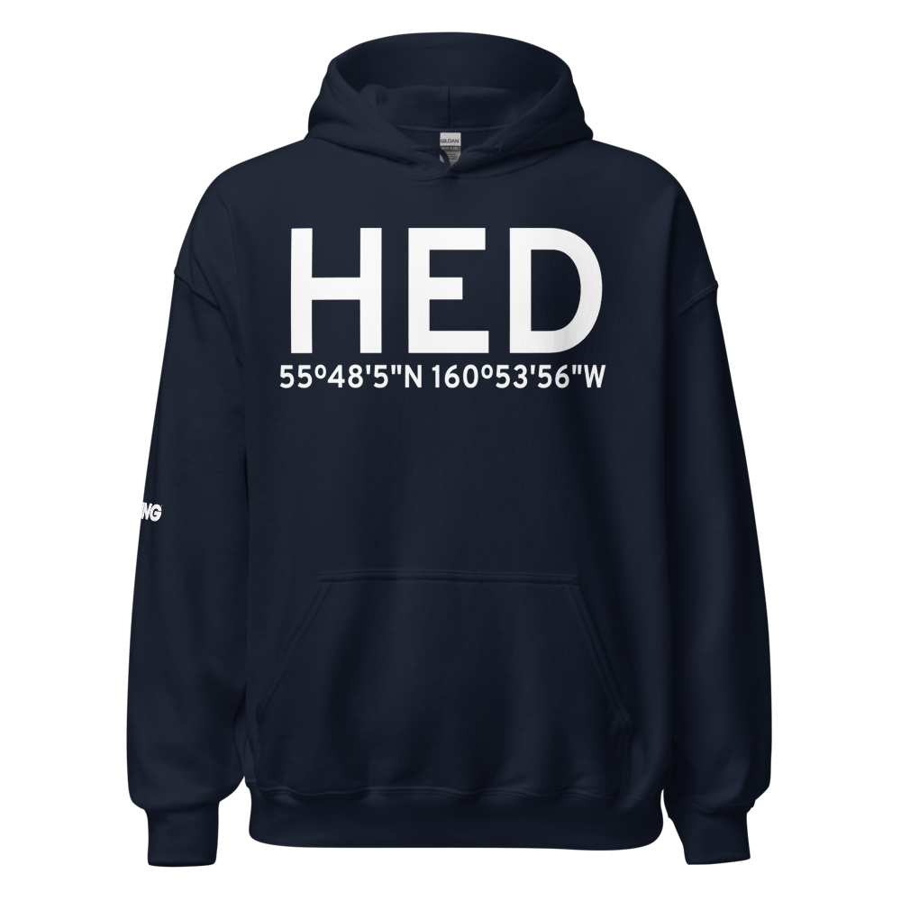 Herendeen Bay (AK33) Airport Hoodie Sweatshirt 