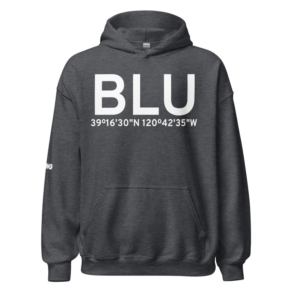 Emigrant Gap (KBLU) Airport Hoodie Sweatshirt 
