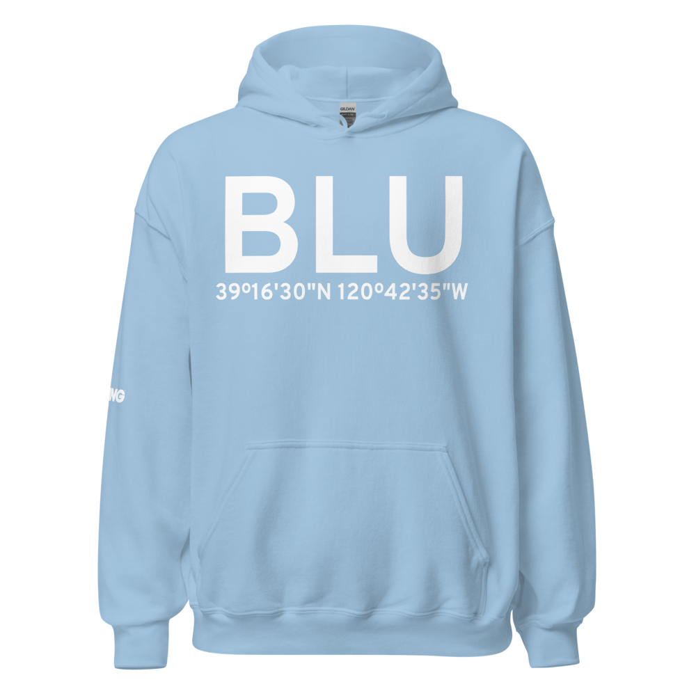 Emigrant Gap (KBLU) Airport Hoodie Sweatshirt 