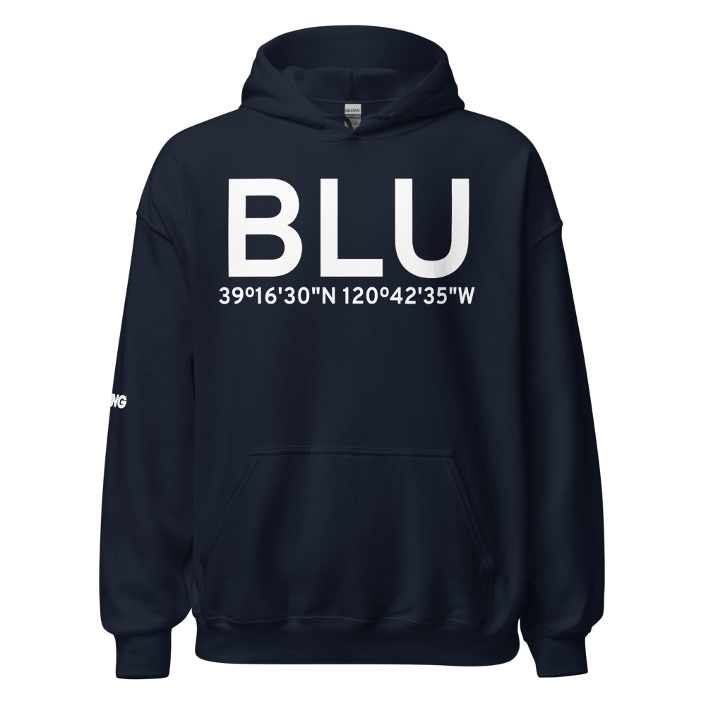 Emigrant Gap (KBLU) Airport Hoodie Sweatshirt 