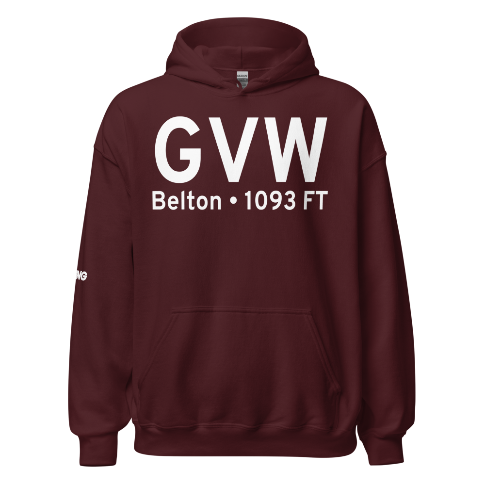 Belton (KGVW) Airport Hoodie Sweatshirt 