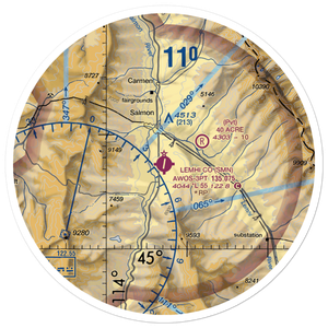 Lemhi County Airport (SMN) VFR Sectional Sticker (30 mile)