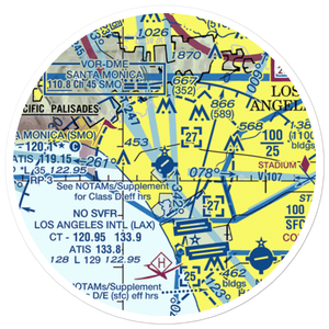 Santa Monica Municipal Airport (SMO) VFR Sectional Sticker (20 mile)