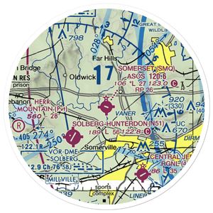 Somerset Airport (SMQ) VFR Sectional Sticker (20 mile)