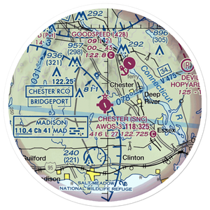 Chester Airport (SNC) VFR Sectional Sticker (20 mile)