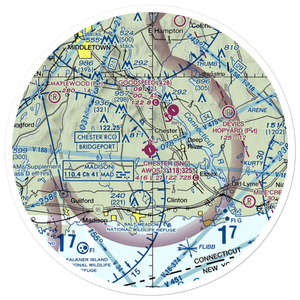 Chester Airport (SNC) VFR Sectional Sticker (30 mile)