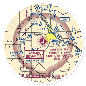 Winston Field (SNK) VFR Sectional Sticker (20 mile)