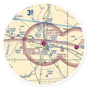Sonora Municipal Airport (SOA) VFR Sectional Sticker (30 mile)