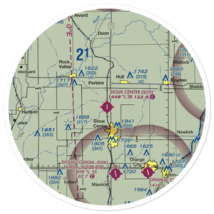 Sioux Center Municipal Airport (SOY) VFR Sectional Sticker (30 mile)