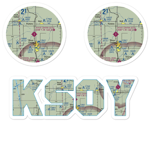 Sioux Center Municipal Airport (SOY) VFR Sectional Sticker Pack