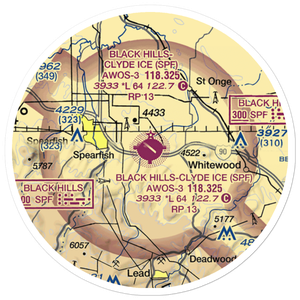 Black Hills Airport-Clyde Ice Field (SPF) VFR Sectional Sticker (20 mile)