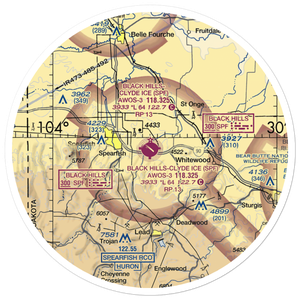 Black Hills Airport-Clyde Ice Field (SPF) VFR Sectional Sticker (30 mile)