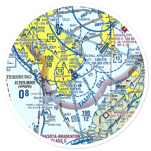 Albert Whitted Airport (SPG) VFR Sectional Sticker (30 mile)