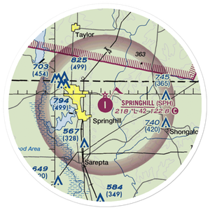 Springhill Airport (SPH) VFR Sectional Sticker (20 mile)