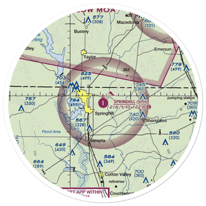 Springhill Airport (SPH) VFR Sectional Sticker (30 mile)