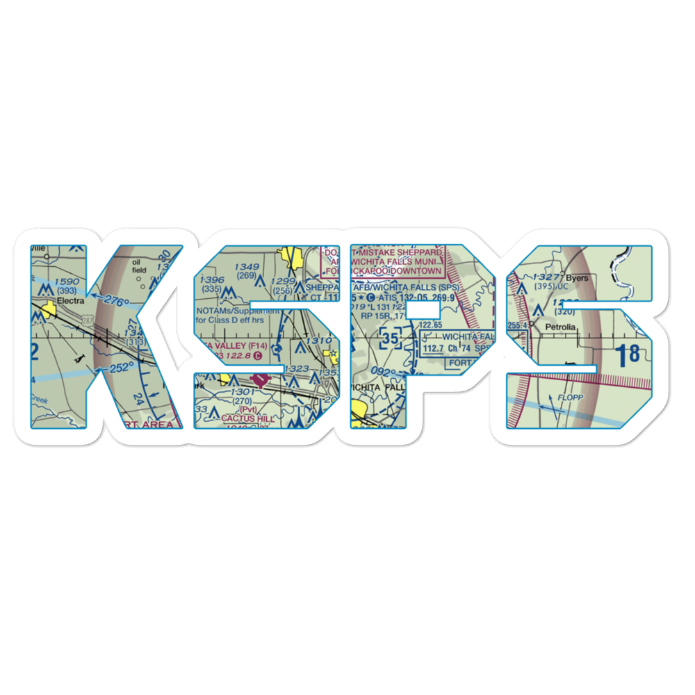 Sheppard Air Force Base-Wichita Falls Municipal Airport (SPS) VFR Sectional Sticker 